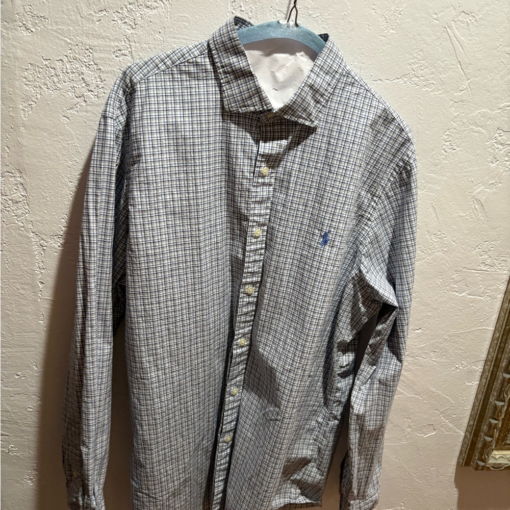 Ralph Lauren Blue Casual Button Down polo Shirt
